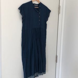 Blue Injiri Kimono Dress